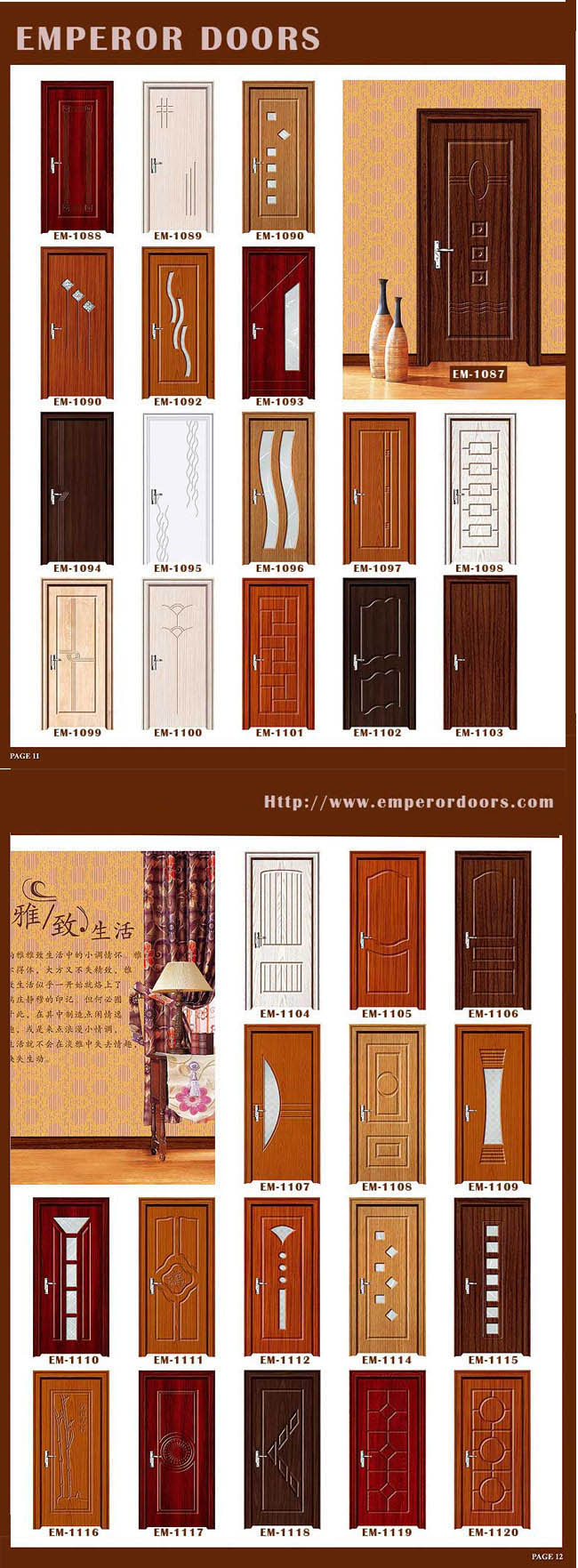 2015 Latest Design Pupular Wood Room Door Design
