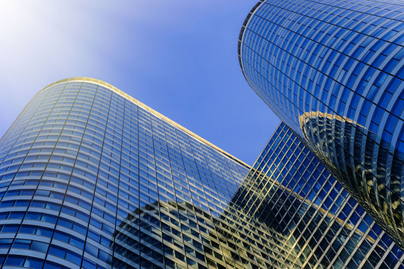 Curtain Wall Steel-and-Glass Skyscrapers