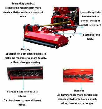 High Quality Heavy Verge Efgl Flail Mower with Hydraulic Arm