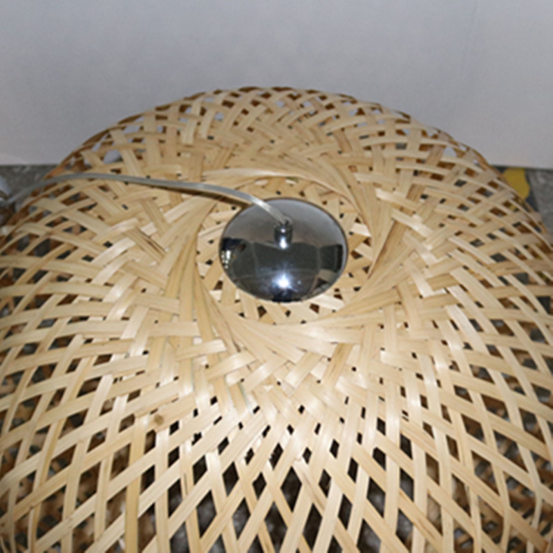 Chinese Style Hotel Decoeative Natural Oak Round Wood Pendant Lamp