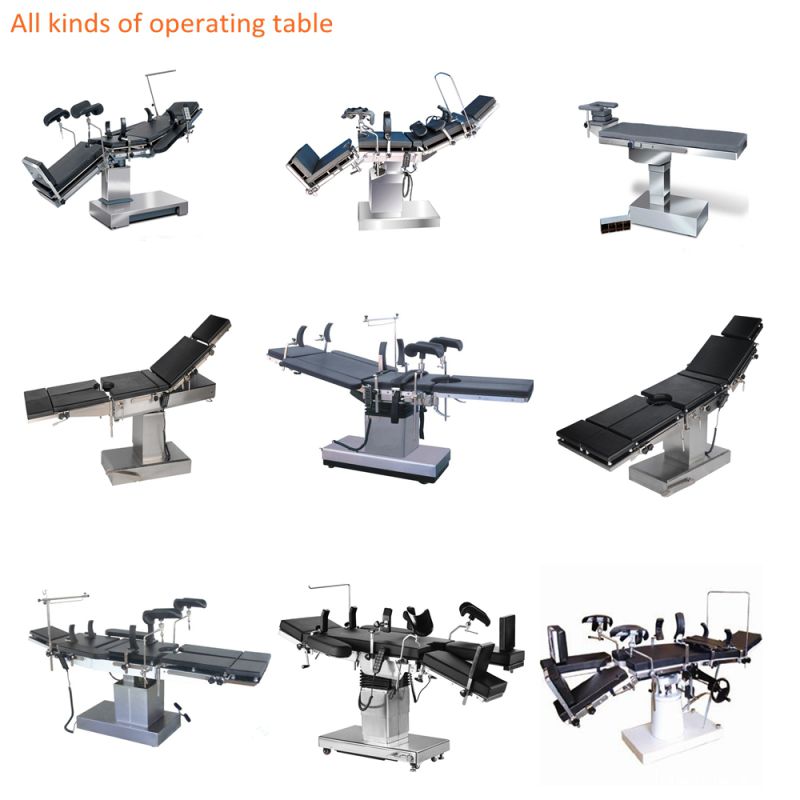 ISO/Ce Approved Fluoroscopic Hospital Ot Use Manual Operating Table Prices