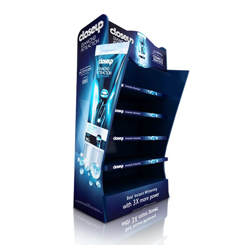 Advertising Cardboard Display Rack, Cosmetic Paper Display Stand