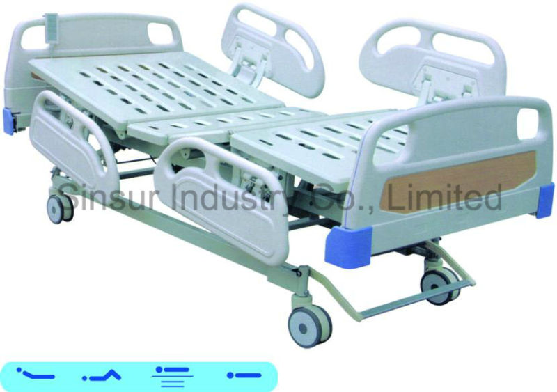 China Competitive Five Crank/Shake Medical Instrument Electric Hospital Bed