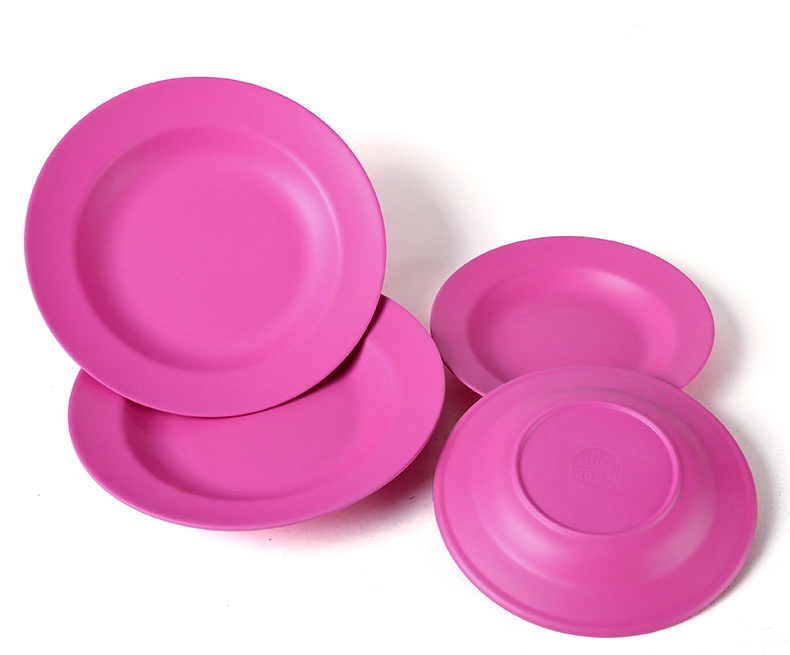 (BC-P1025) High Quality Bamboo Fiber Tableware Plate