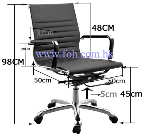 Medium Back White Eamse Chair Swivel Office Chair (FOH-MF11-B09)