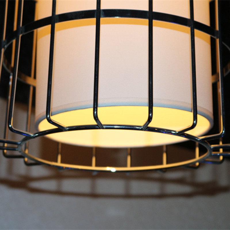 Modern Hotel Restaurant Satinless Steel Cage Pendant Lamp