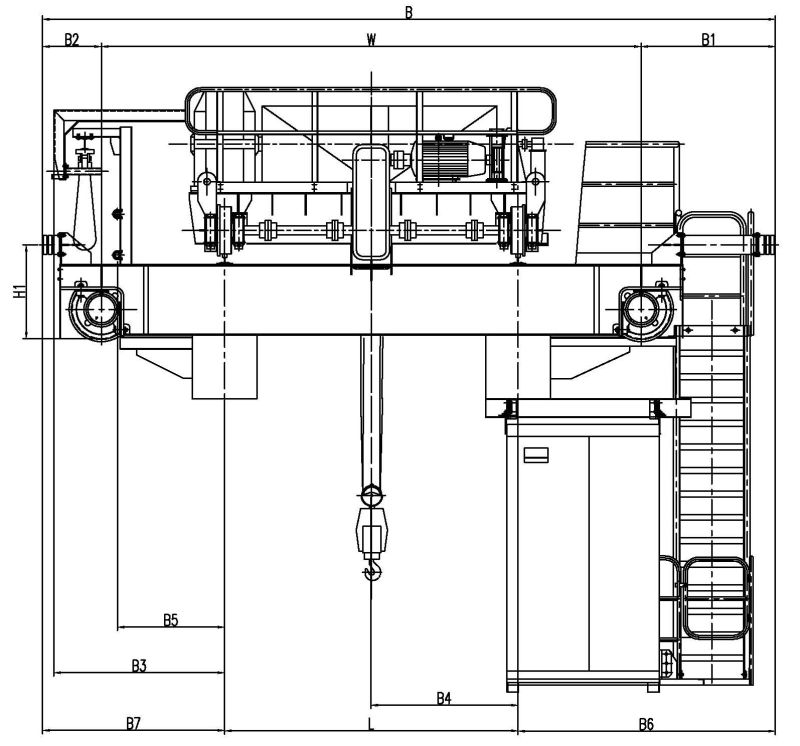 Overhead Crane with Carrier Beam