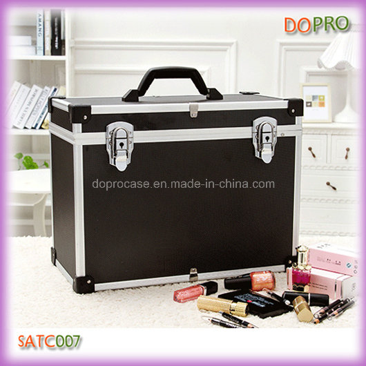 Black Huge Makeup Trunk Case Large Hair Stylist Tool Case (SATC007)