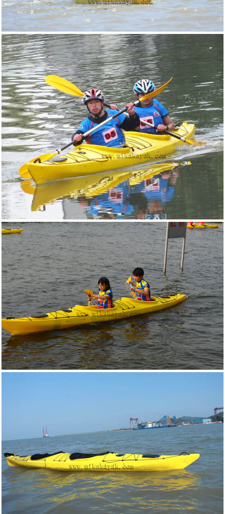 Ocean Plastic Kayak Avec Pedales for Two Person