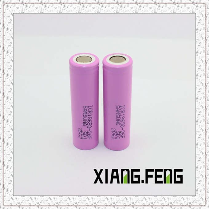 for Samsung 26f 2600mAh 3.7V Lithium Rechargeable 18650 Battery Samsung Icr18650-26f Li-ion Battery