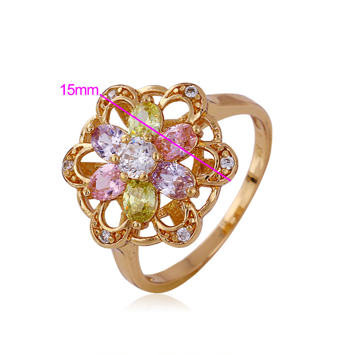 Xuping Luxury Flower Ring with Synthetic CZ