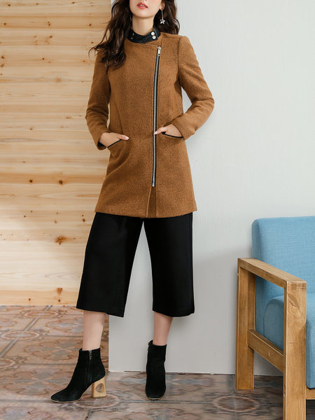 Ladies Round Collar Winter Jacket with Stylish Slim Fashion Jacket