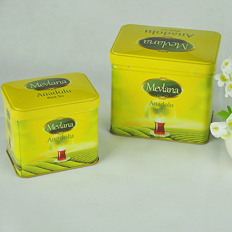 Tin Box Factory Manufacturing Recatngular Tea Gift Packaging Tin Box Sets