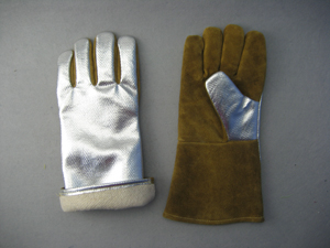 Golden Cow Split Leather Aluminum Foil Welding Work Glove