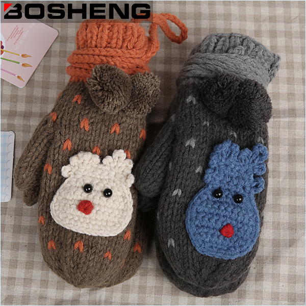 Wholesale Fashion Women Warm Winter Knit Glove Mittens