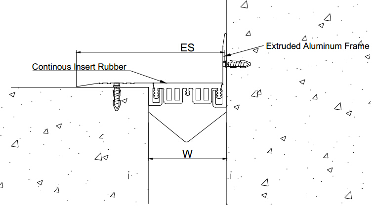 Marble Floor Extrude Aluminum Base Flexible Rubber Expansion Joint Cover