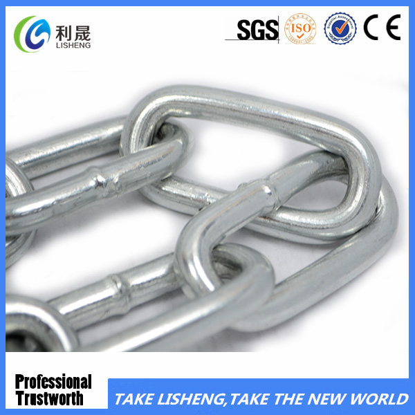 Galvanized Carbon Steel DIN763 Long Link Chain