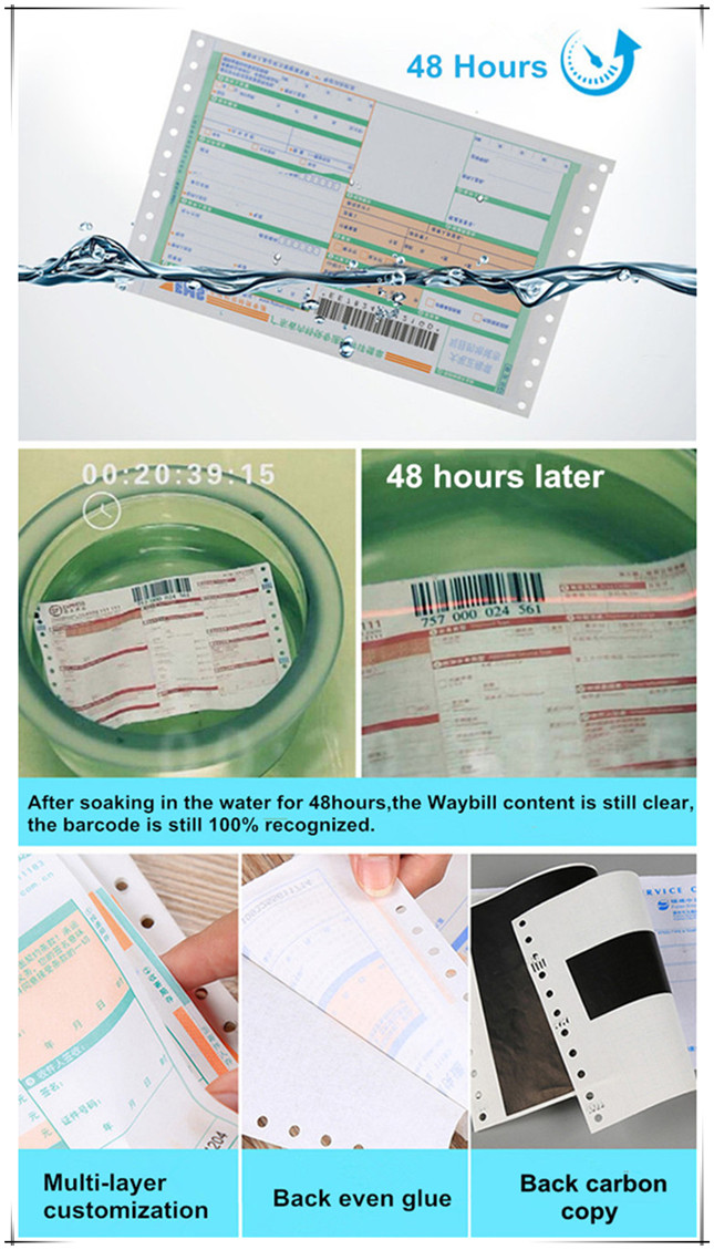 Courier NCR Paper Waybill with Tracking Barcode