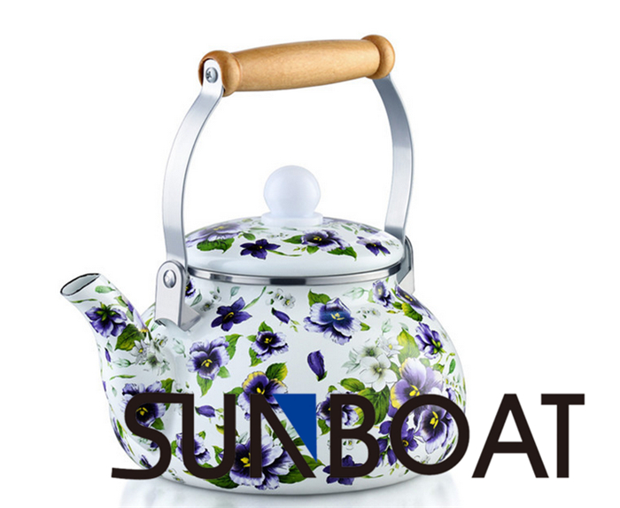 Enamel Customized Teapot with Cover