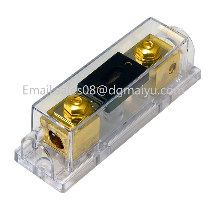 0/2/4 Gauge Ga Anl Fuse Holder + Anl Fuses Holder Distribution Inline 0 4 8 Ga Gold Plated