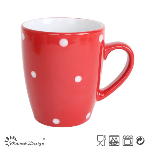 12oz Color Glaze Dots Coffee Mug