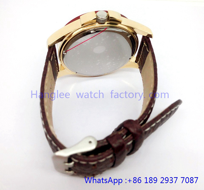 Top-Quality Stainless and Wood Quartz Watches Water Resistant Hlja-15059