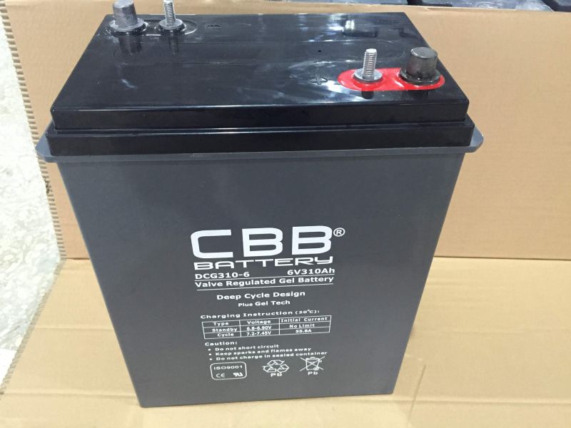 Cbb 6V 310ah Deep Cycle Gel Battery for Golf Cart