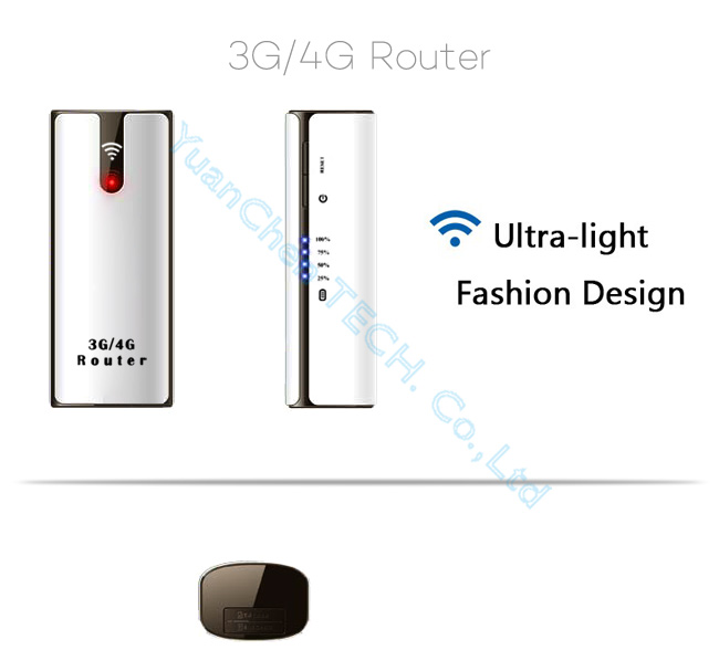 3G Wireless WiFi Router WiFi Modem 3G WiFi Router with SIM Card Slot Hotspot 5200mAh Battery Power