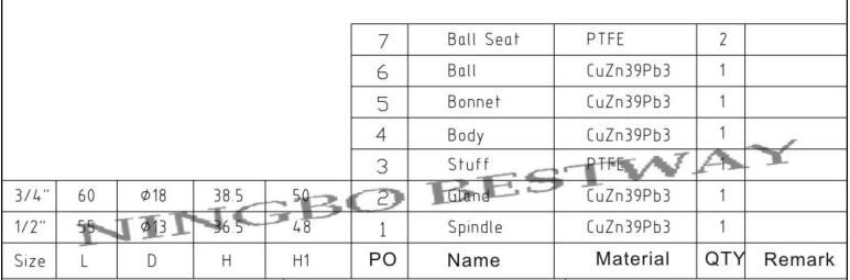 Brass Magnetic Lockable Ball Valve