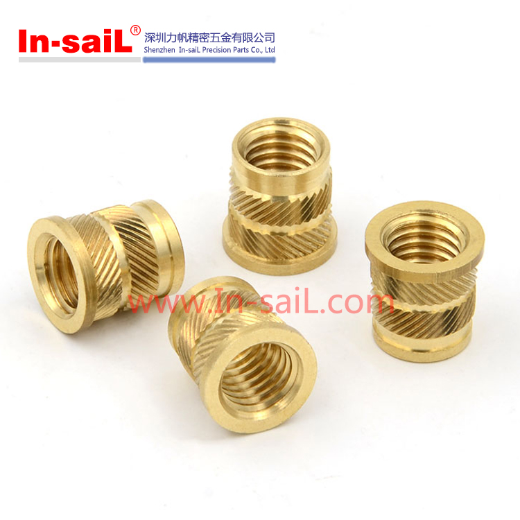 Qt-Type Double-Twilled Knurls Hot-Melt Brass Insert Nut for Thermoplastic