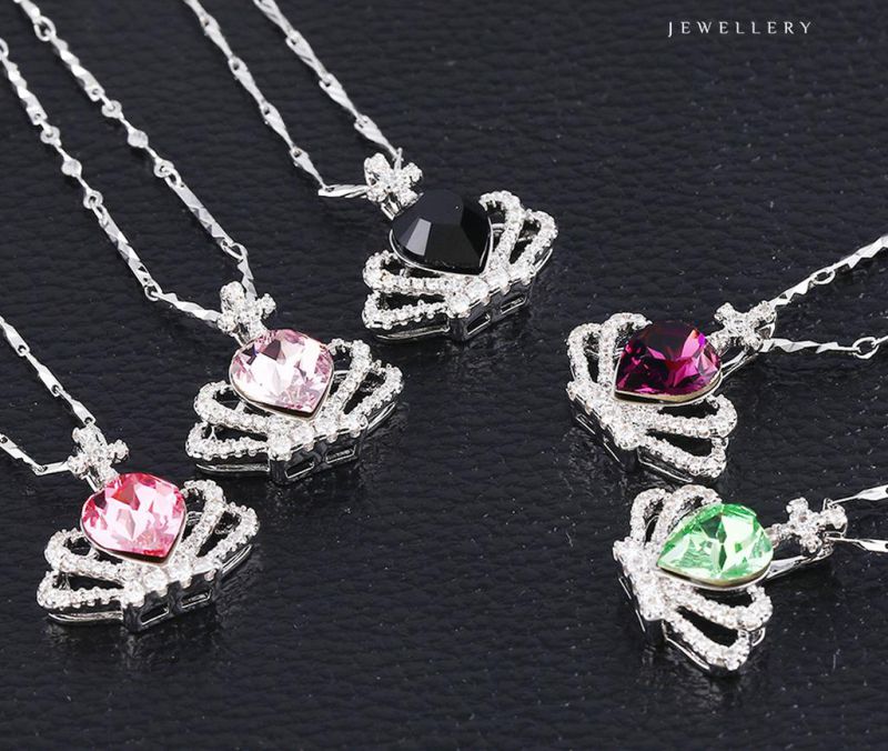 43152 Fashion Elegant Heart-Shaped Crystals From Swarovski Jewelry Pendant Necklace