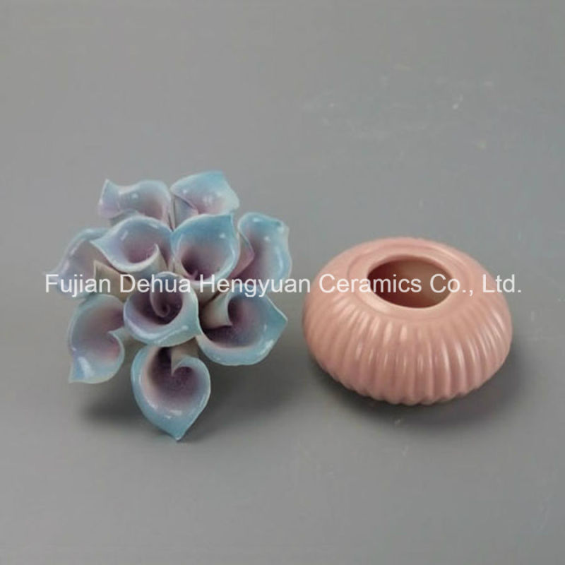 Ceramic Perfume Bottle Burner with Flower Cap