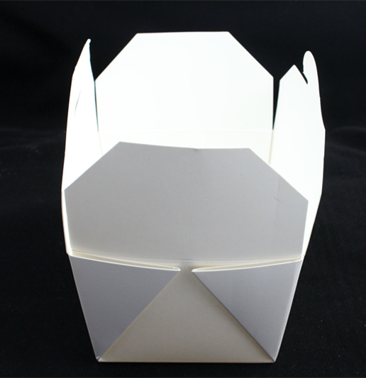 Plain White Folding Take Away Pasta Paper Box Wholesale