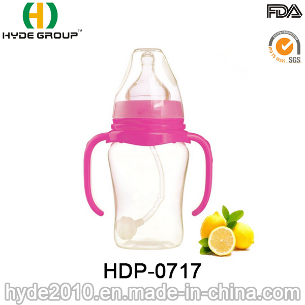 Customized 180ml PP Plastic Baby Feeding Bottles with Customized Logo, BPA Free Plastic Feeding Bottle (HDP-0717)