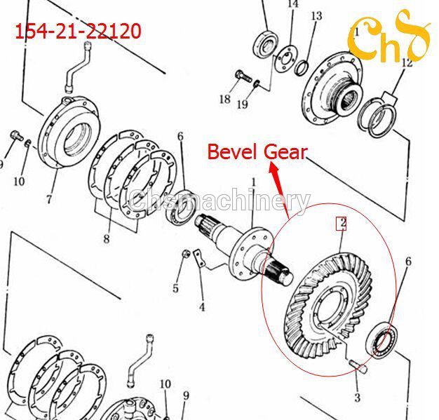 High Quality Shantui Dozer Bevel Gear