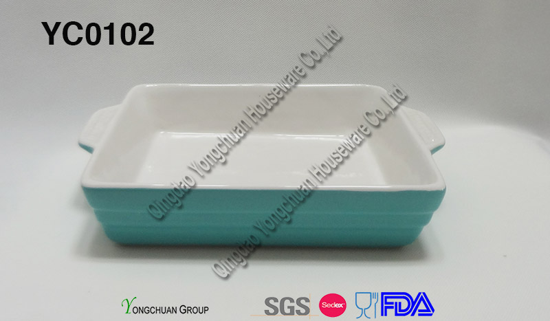 Oven Safe Stoneware Rectangle Casserole for Wholesale