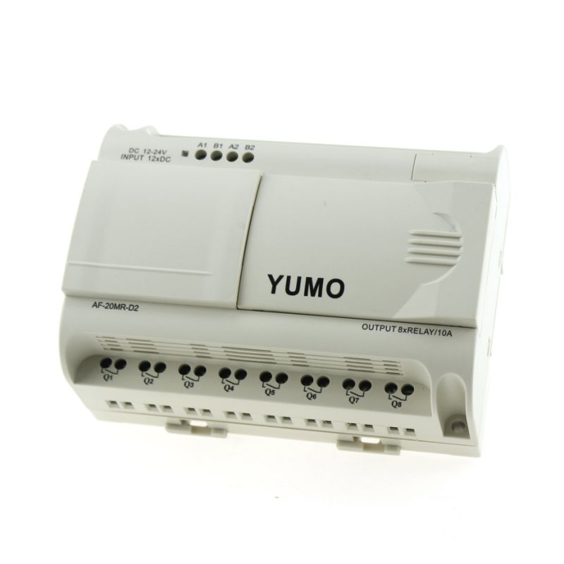 Yumo Af-20mr-D2 DC 12-24V Power Supply 12 Point DC Input (Analog) 8 Point Relay Output Micro PLC Mini PLC Auto Systems Alarm