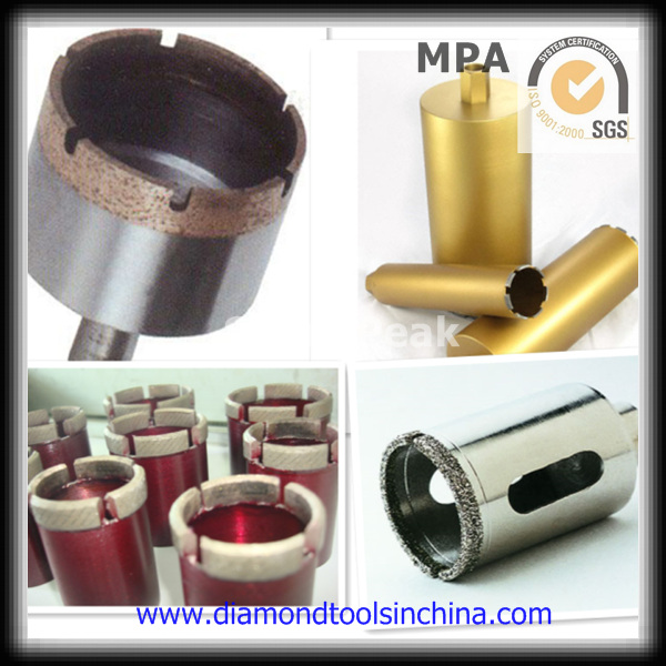 Diamond Core Drill Bits for Drilling Concrete with Metal Bar, Wall, Glass, Ceramic etc