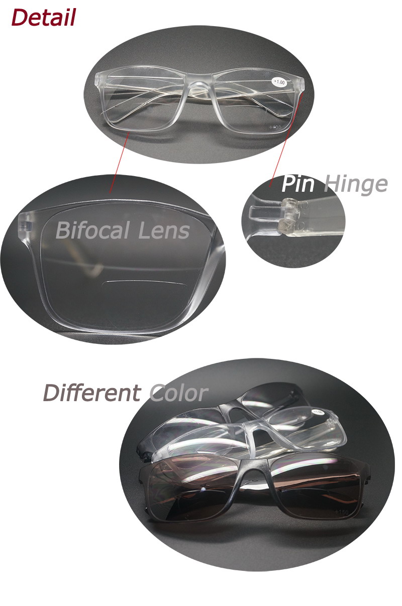 Classical and Hot Sales Bifocal Lens Plastic Sunglasses (wrp504209)