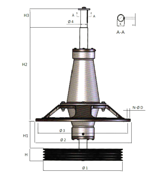 Square Type Cooling Tower Reducer Pulley
