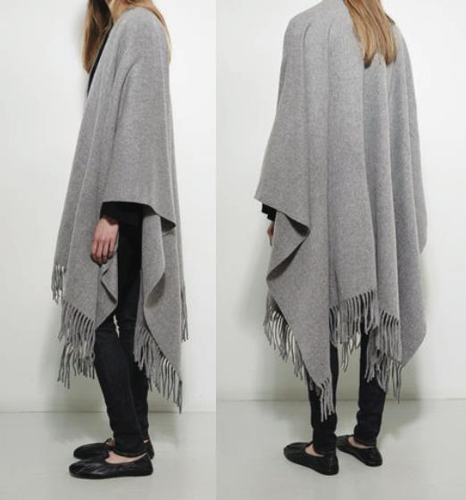 100%Cashmere Poncho Ladies Fashion Shawl