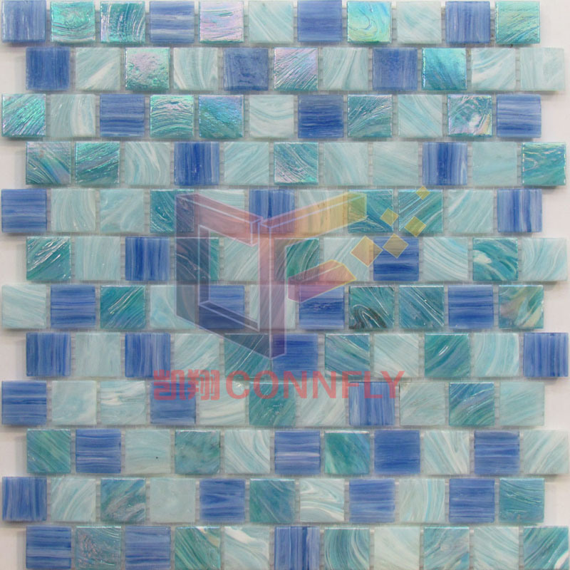 Dark Blue Crystal Mosaic Tile for Pool Under Water Use (CSJ149)