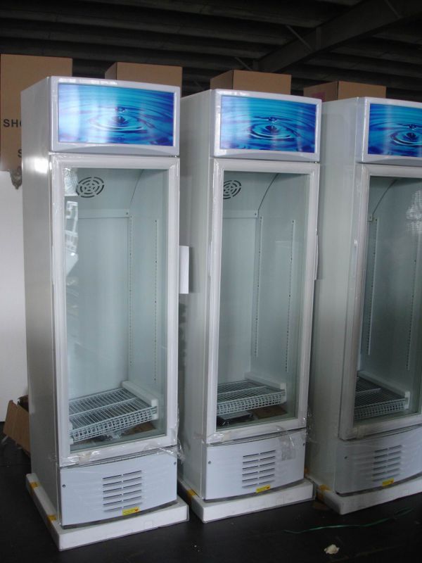 Cafeteria Equipment Upright Glass Door Chiller Cold Showcase Display Refrigerators