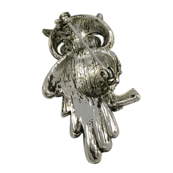 High Quality Crystal Metal Owl Brooch Pin