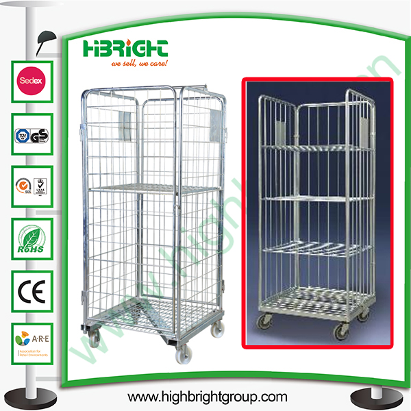 Warehouse Roll Storarge Cage Container Trolley Cart