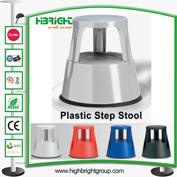 Plastic Rolling Library Step Stool Ladders