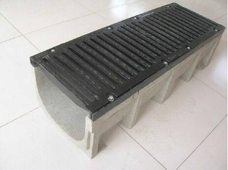 Rain Water U-Shape Stamping Polymer Concrete Drainage Channel