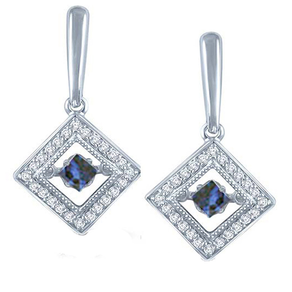 Hot Sales 925 Silver Stud Earrings Jewelry with Dancing Diamond