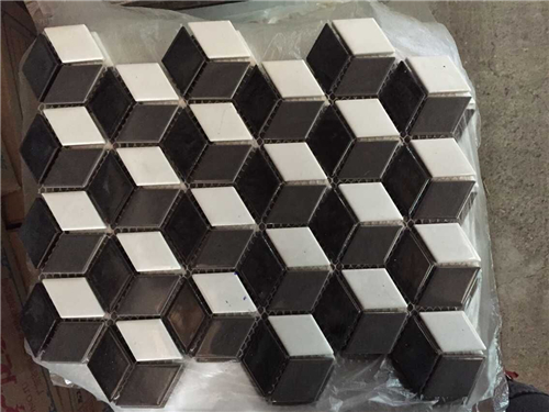 Imitation Leather Tile Ceramic Mosaic Tile Matte Rhombus Mosaic