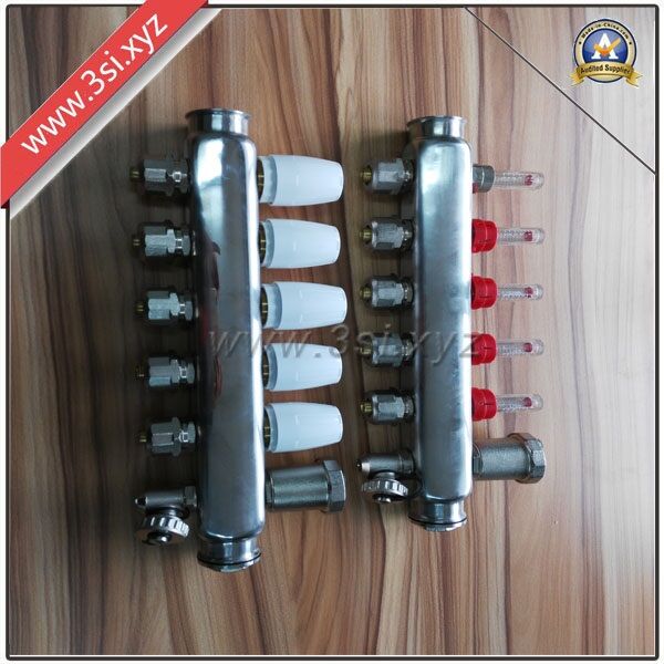 Stainless Steel Manifold with Gauge for Floor Heating Ssystem (YZF-L031)